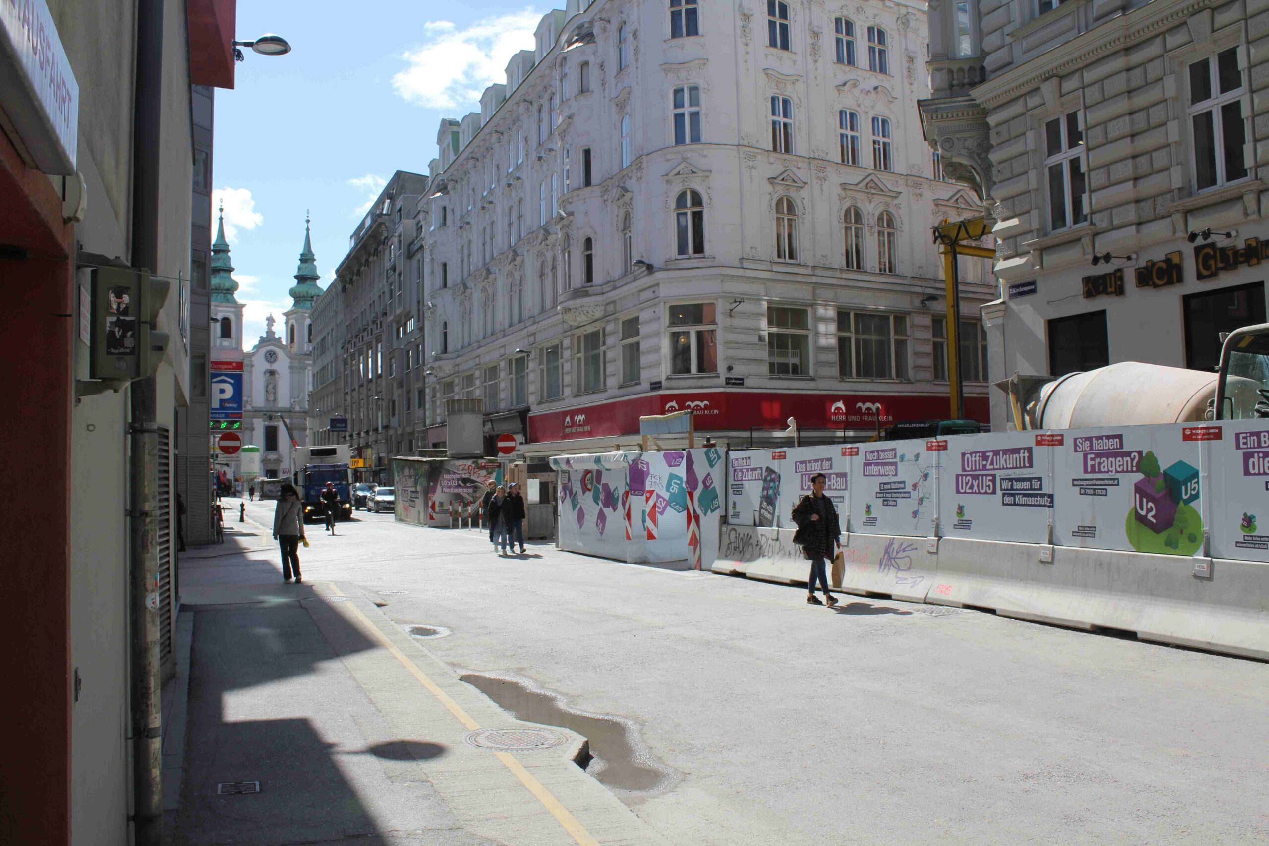 Foto der Baustelle in der Kirchengasse