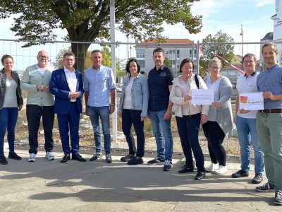 Gruppenfoto: Delegation mit Bürgermeister und Vicebürgermeister aus Deutschkreutz und aus Tulln Bürgermeister Eisenschenk und Fr DI Dr. Hebenstreit, sowie Vertreter des Projektteams